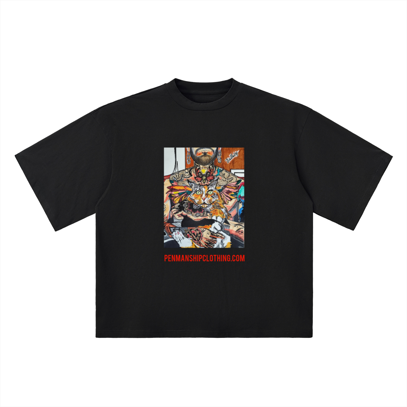 Penmanship,Clothing,Streetwear,Kool,Kat,Drop,Sleeve,Oversized,Tshirt