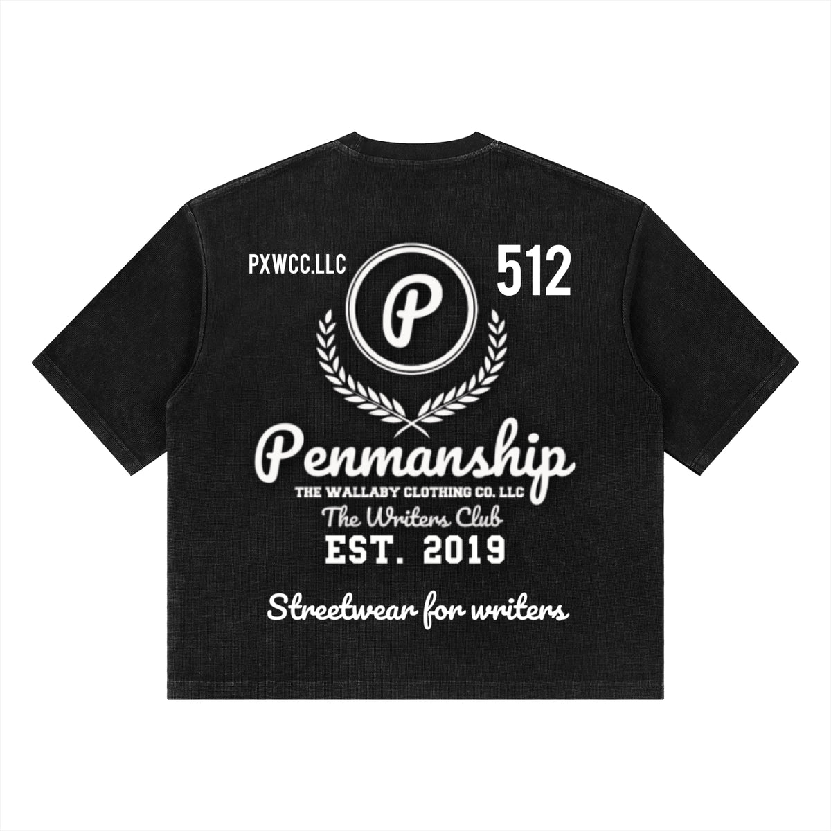 Penmanship "Censored" Unisex Mineral Wash Waffle Boxy T-Shirt