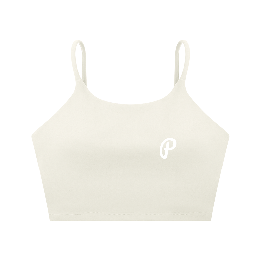Penmanship Spaghetti Strap Yoga Sports Bra