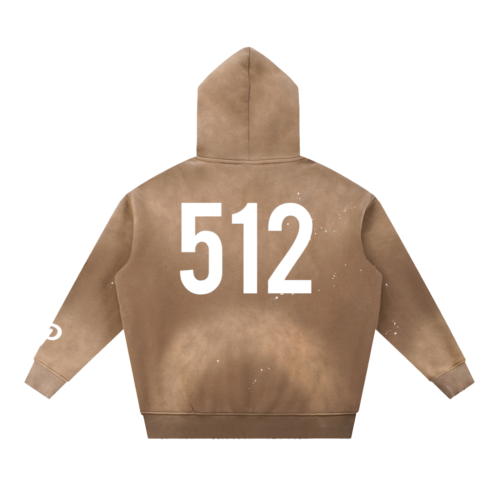 Penmanship Vintage Washed Frayed Fleece Hoodie