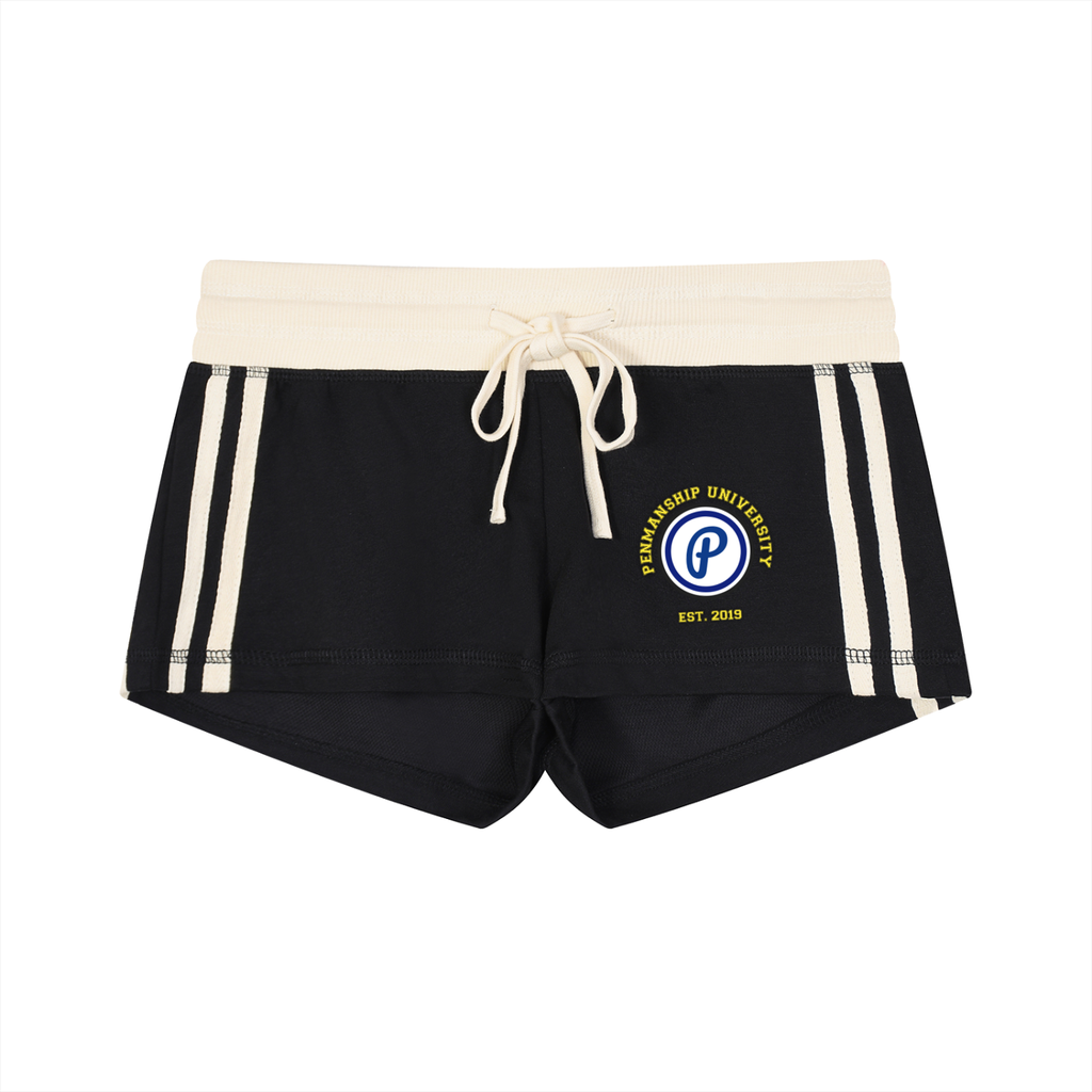 Women's Penmanship Contrast Stripe Track Shorts