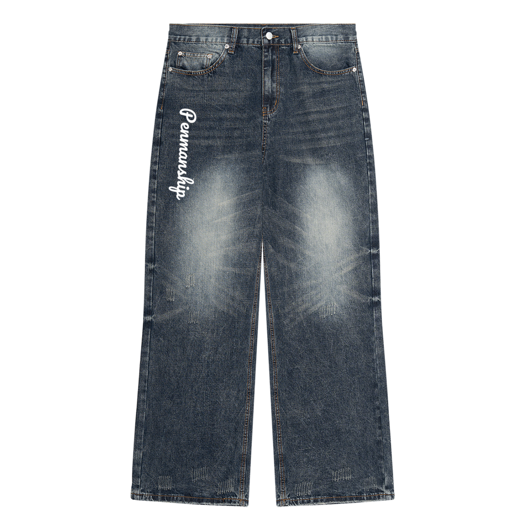 Mens,Denim,Penmnaship,Pants