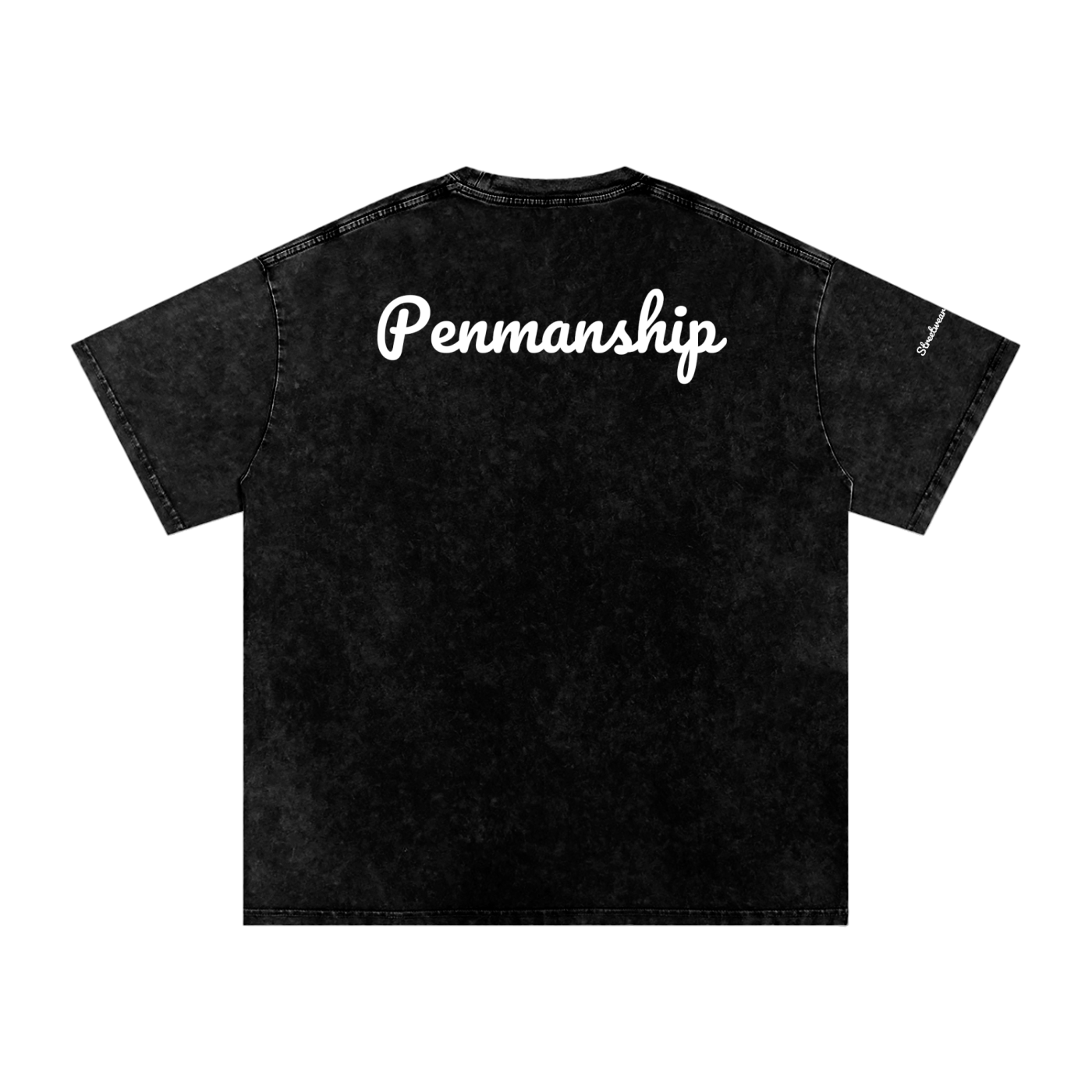 Penmanship Snow Washed Oversized Cotton T-Shirt