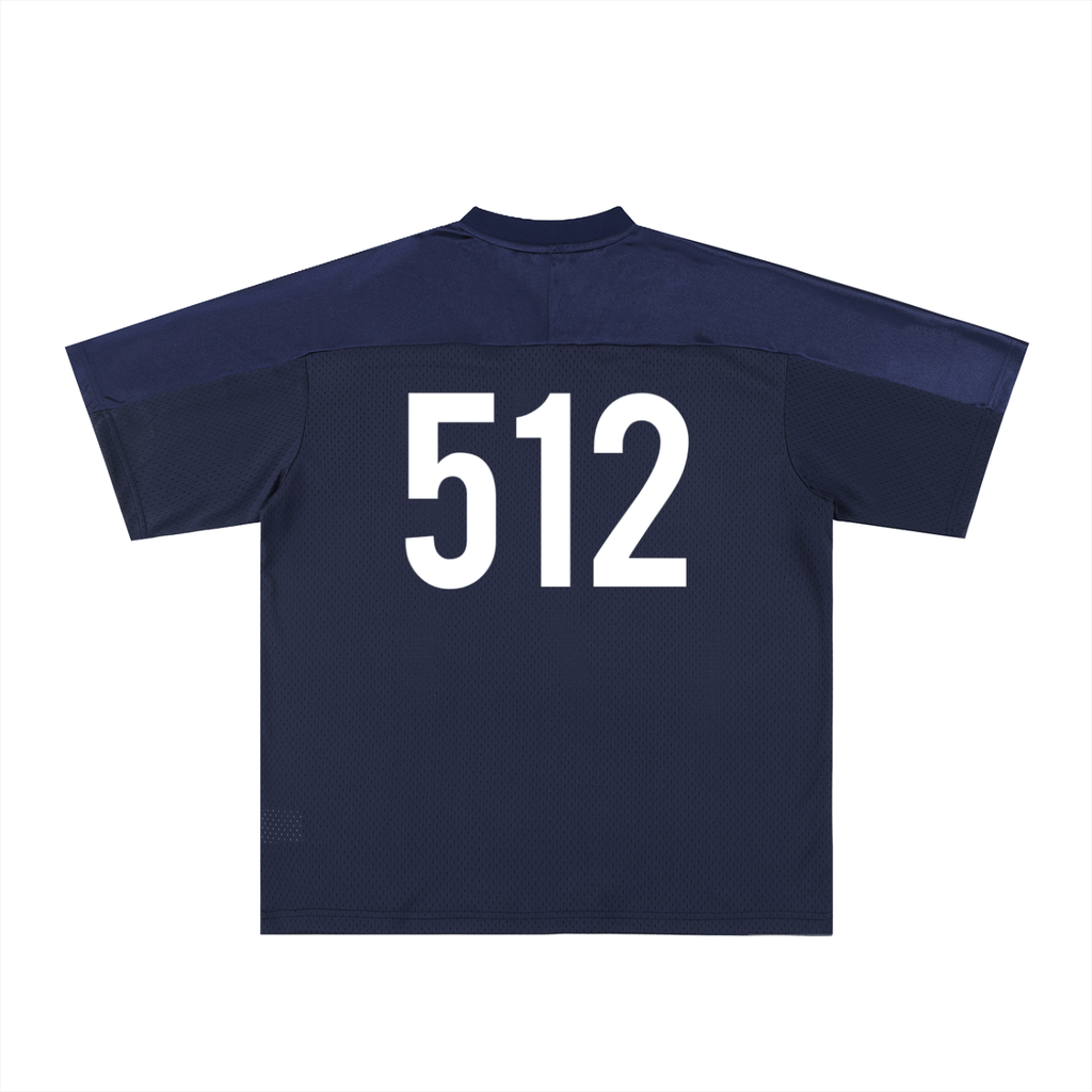 Penmanship Oversized Mesh V-Neck Soccer Jersey