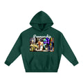 Penmanship Oversize Graphic Fleeced Hoodie