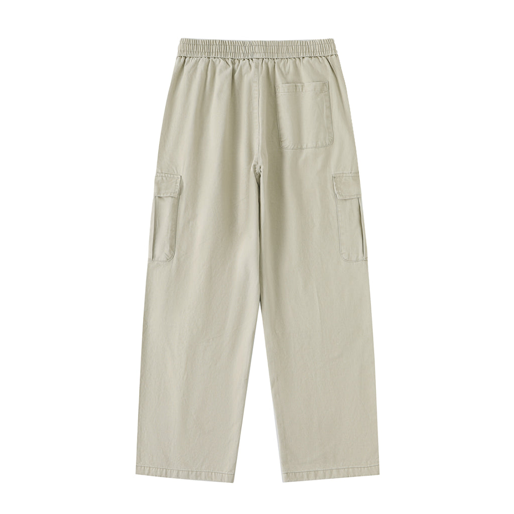 Penmanship Drawstring Waist Straight-Leg Cargo Pants