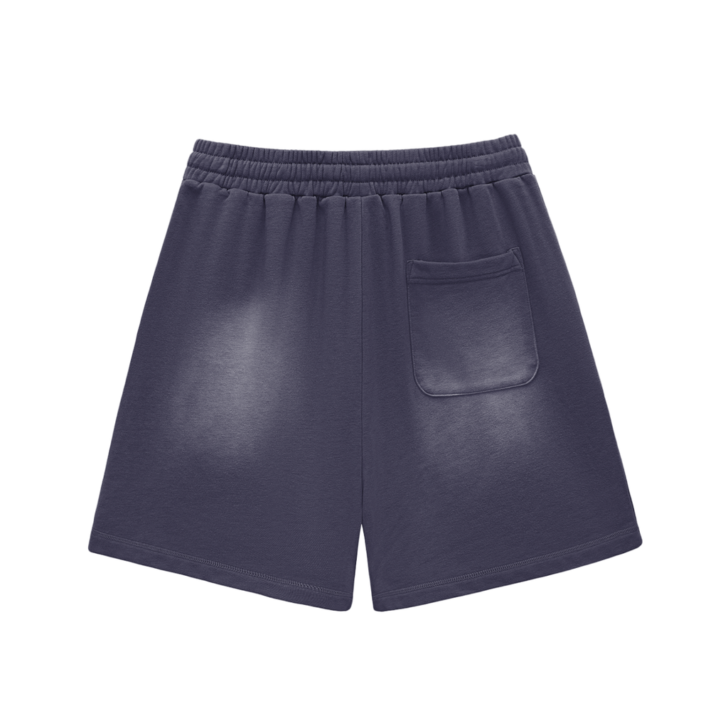 Penmanship Sun Fade Raw Edge Cotton Shorts
