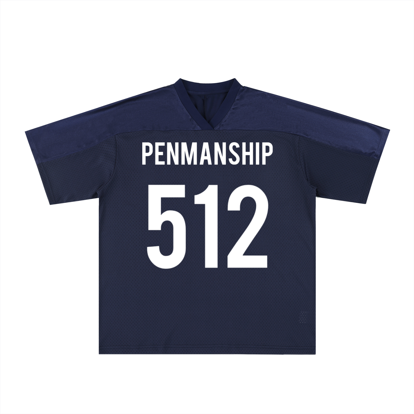 Penmanship Oversized Mesh V-Neck Soccer Jersey