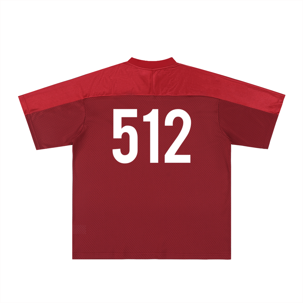 Penmanship Oversized Mesh V-Neck Soccer Jersey