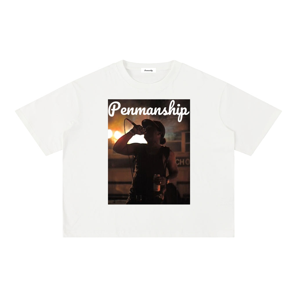 Penmanship Mineral Wash Boxy Cotton T-Shirt