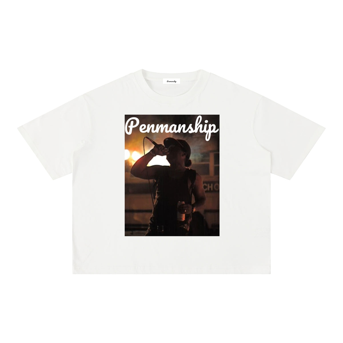 Penmanship Mineral Wash Boxy Cotton T-Shirt