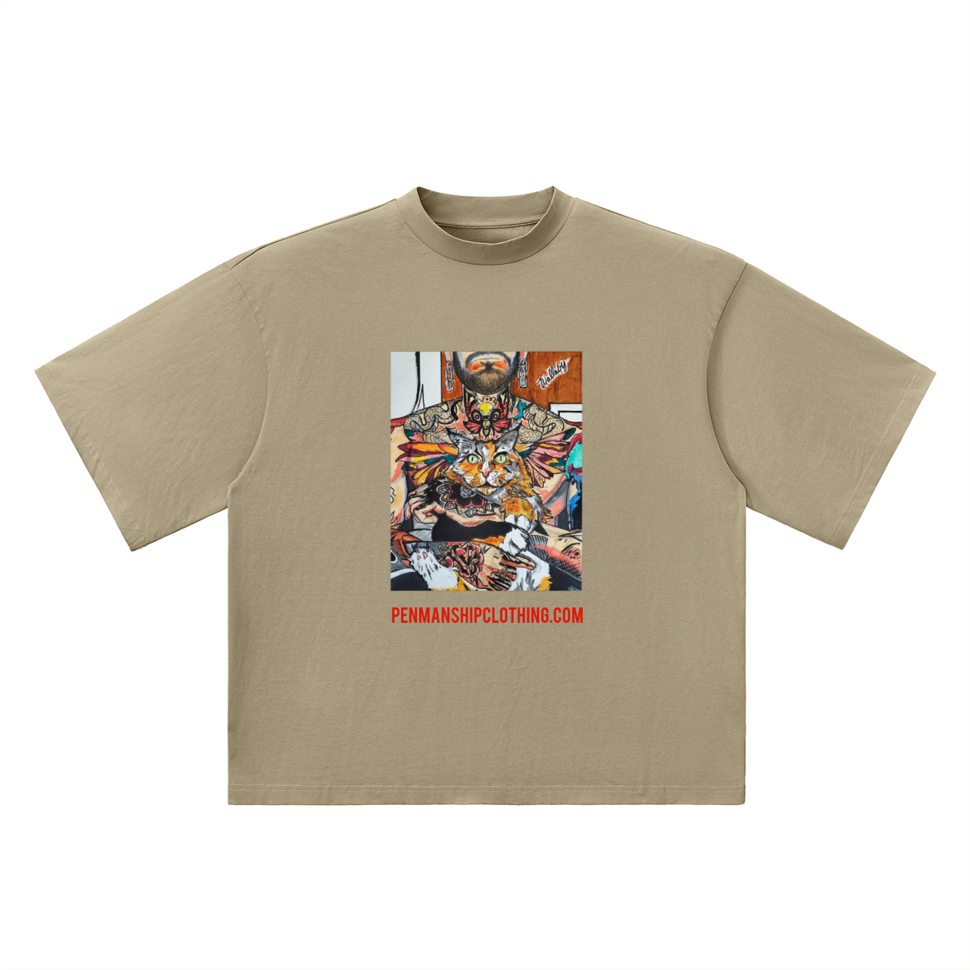 Penmanship,Clothing,Streetwear,Kool,Kat,Drop,Sleeve,Oversized,Tshirt