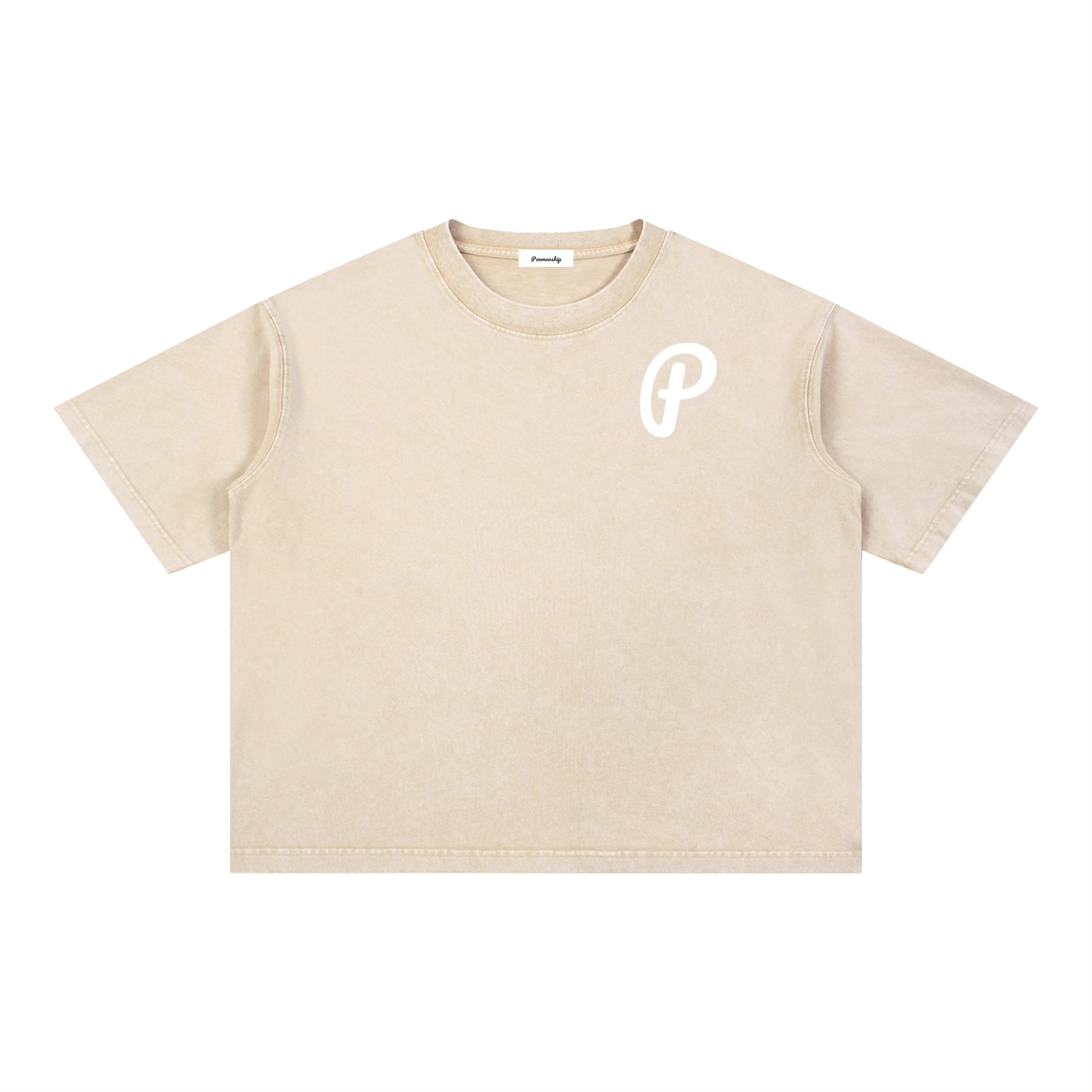 Penmanship Mineral Wash Boxy Cotton T-Shirt