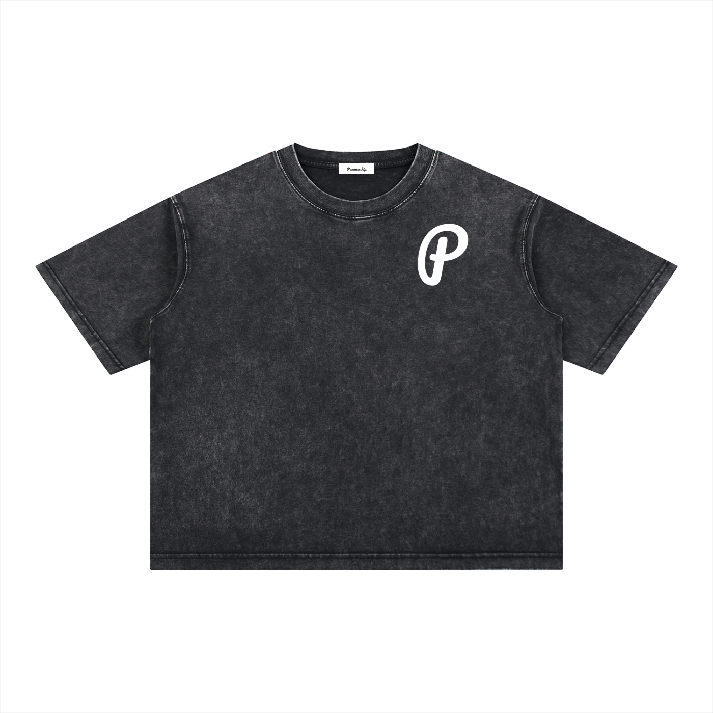 Penmanship Mineral Wash Boxy Cotton T-Shirt