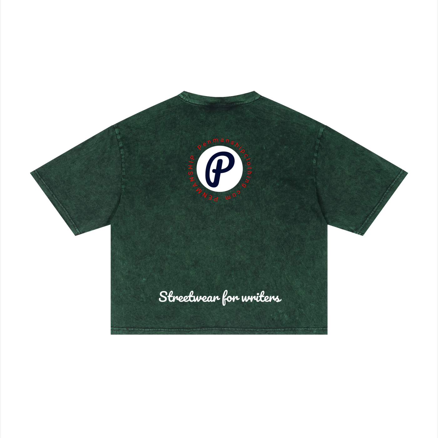 Penmanship Unisex Mineral Wash Boxy "Clean hands" Graphic T-Shirt