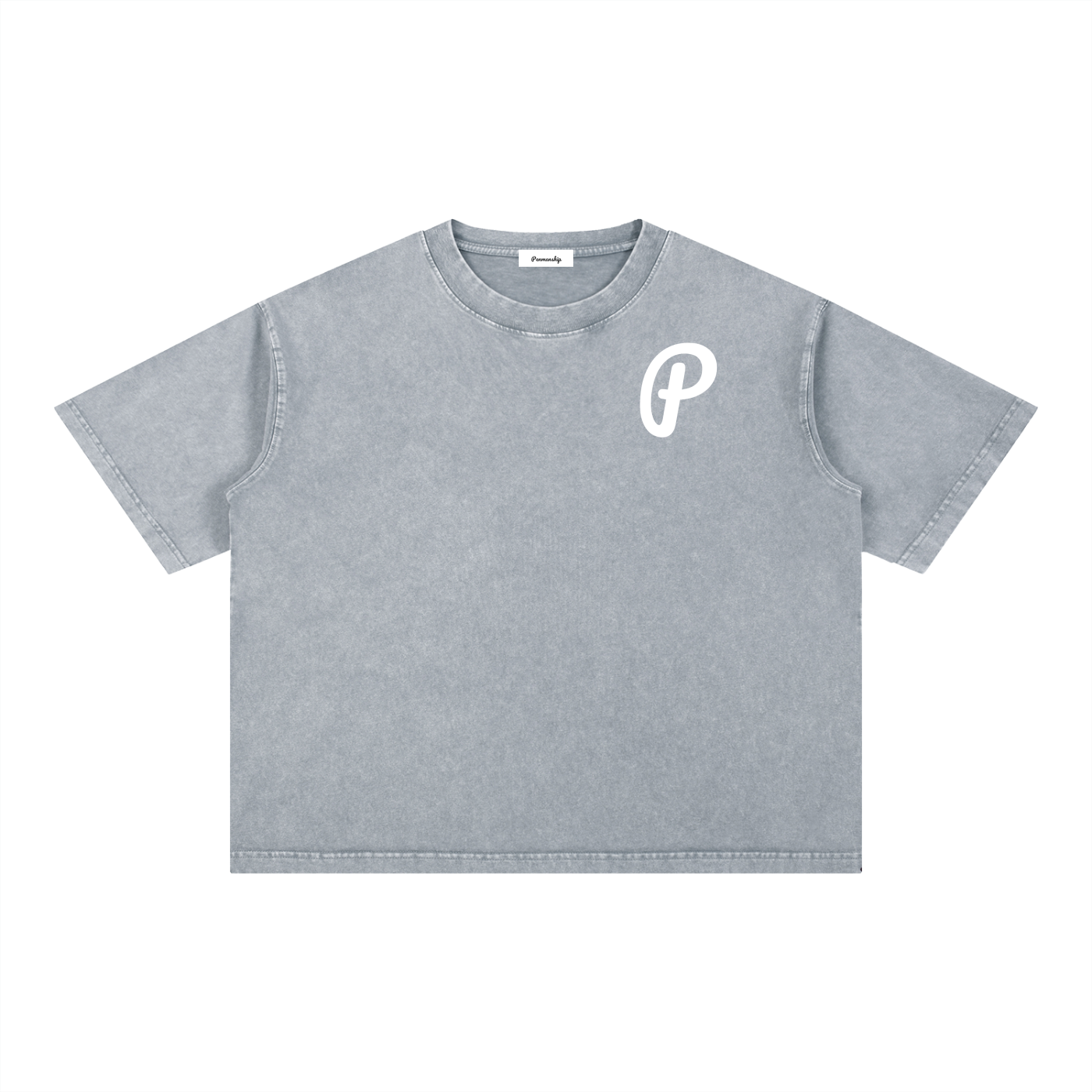 Penmanship Mineral Wash Boxy Cotton T-Shirt