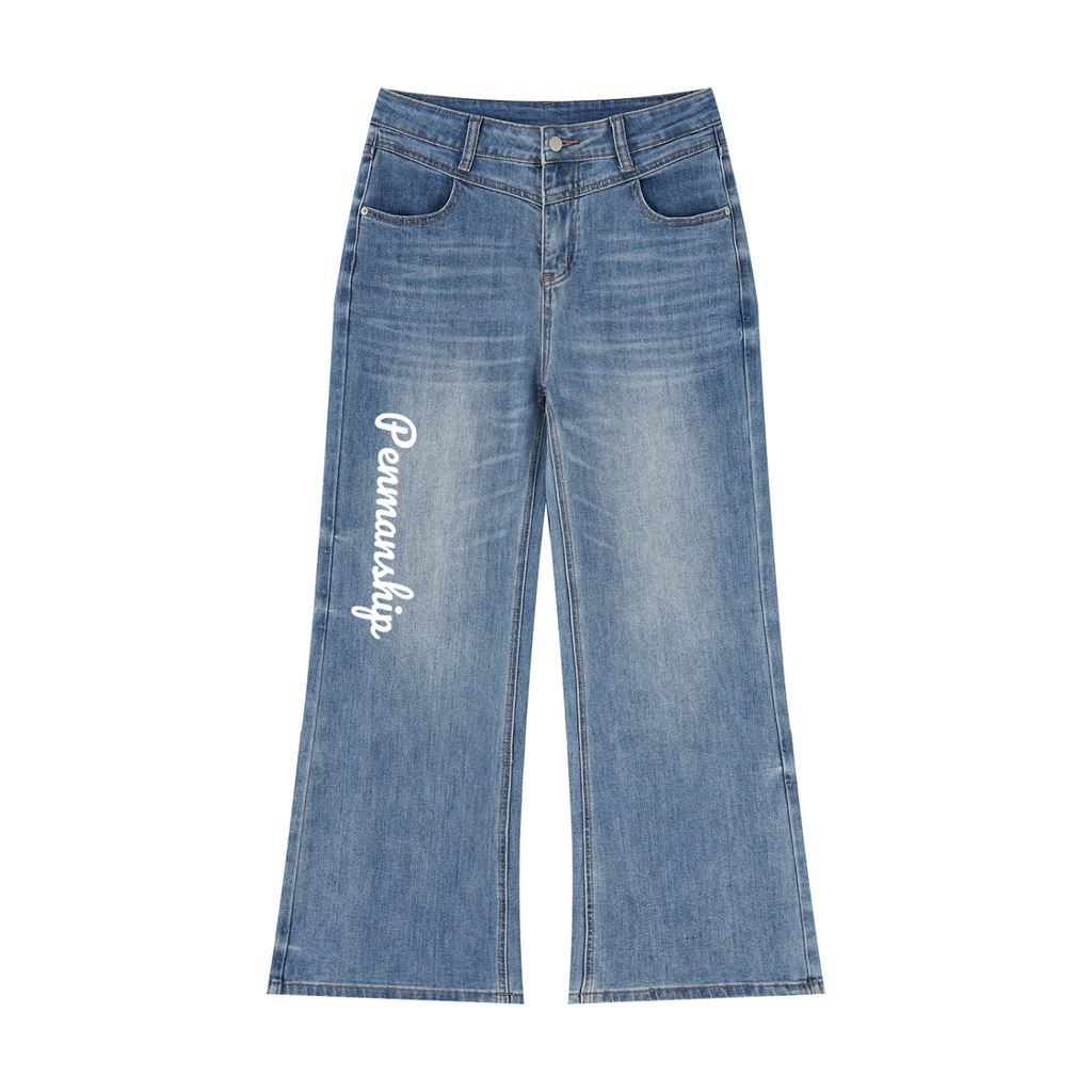 Penmanship Women’s Vintage Wash Wide Leg Jeans