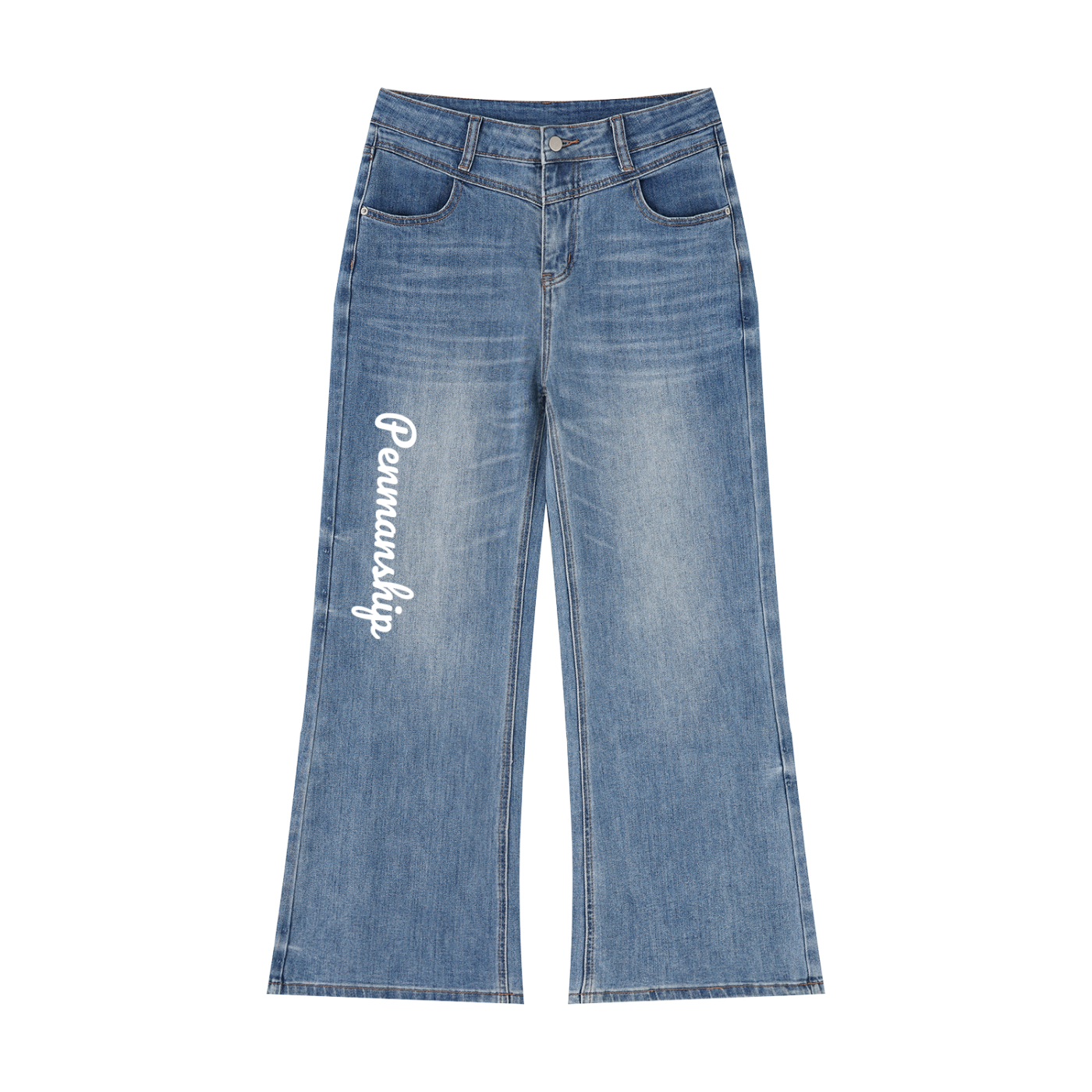 Penmanship Women’s Vintage Wash Wide Leg Jeans
