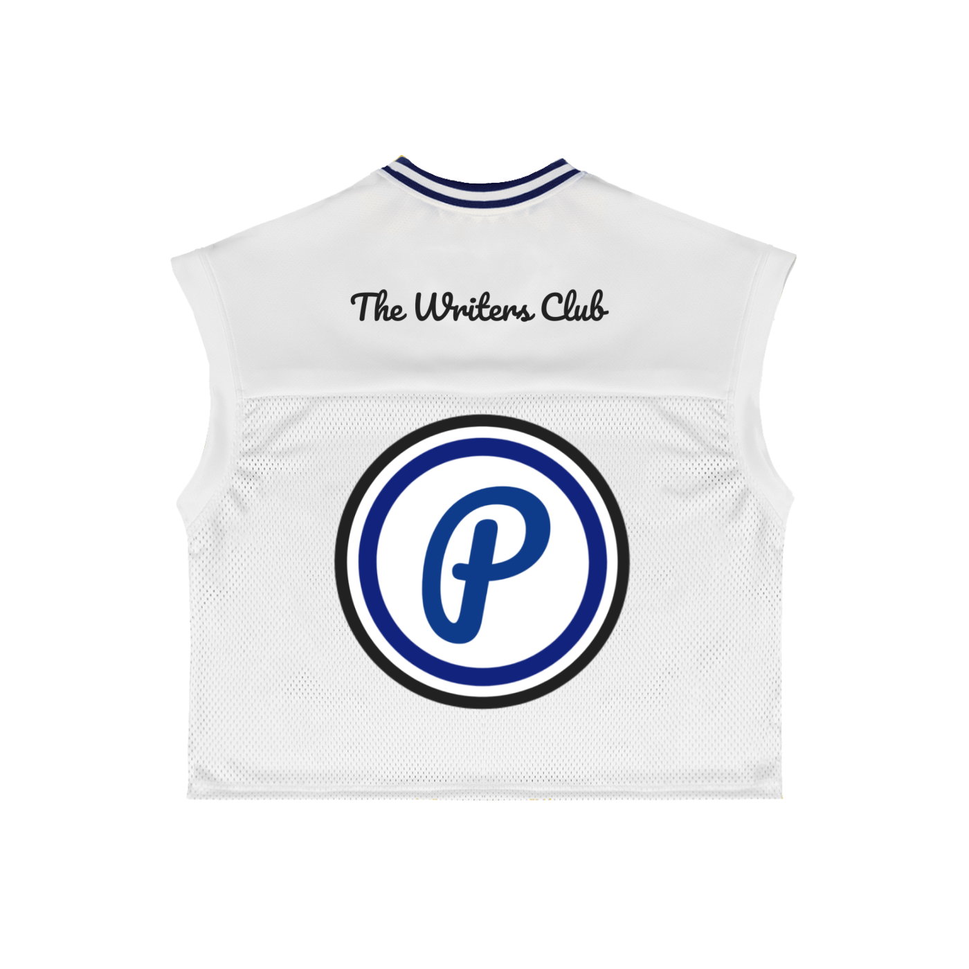 Penmanship Loose Sleeveless Mesh T-Shirt