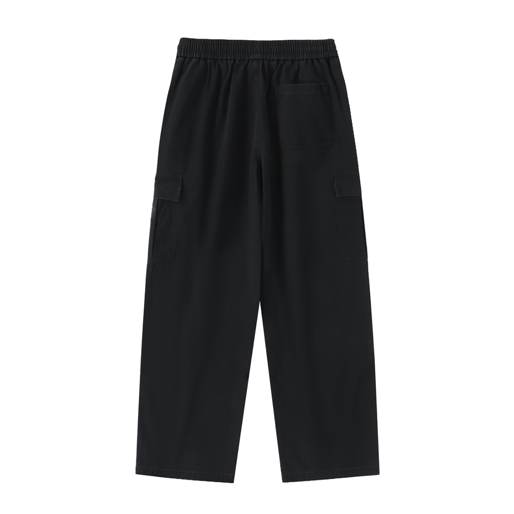 Penmanship Drawstring Waist Straight-Leg Cargo Pants