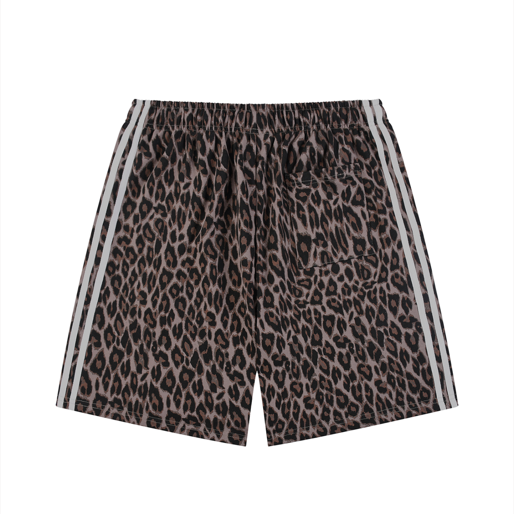 Penmanship Unisex Heavyweight Leopard Drawstring Shorts