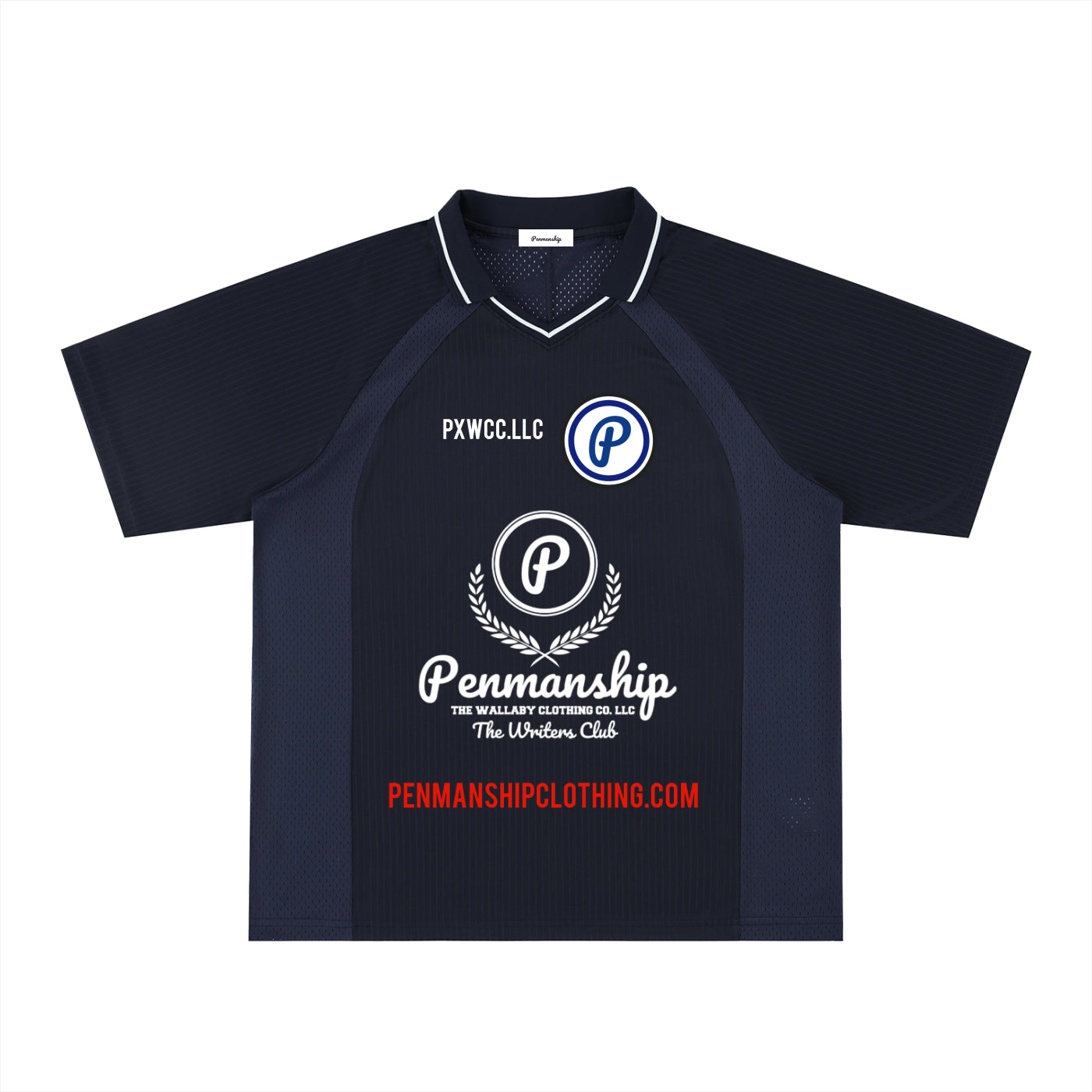 Penmanship Striped V-Neck Soccer Jersey