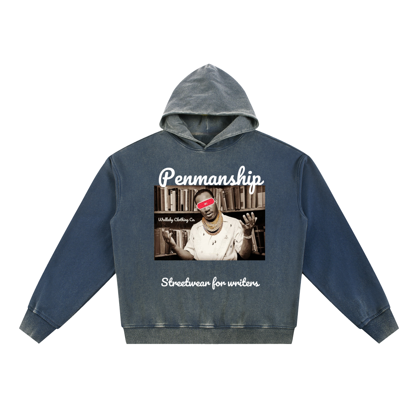 Penmanship Vintage Washed Gradient Fleece Hoodie
