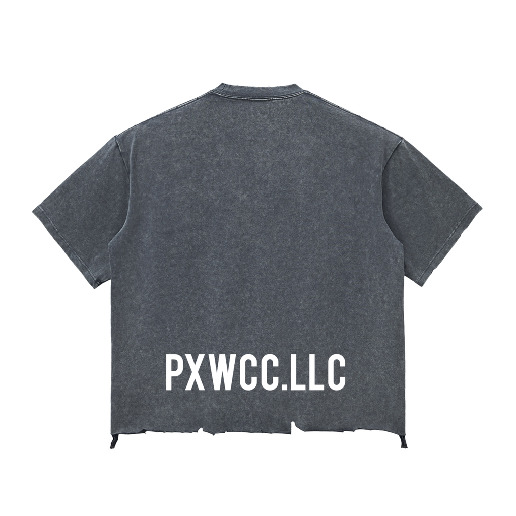 Penmanship Wash Raw-Hem Boxy T-shirt