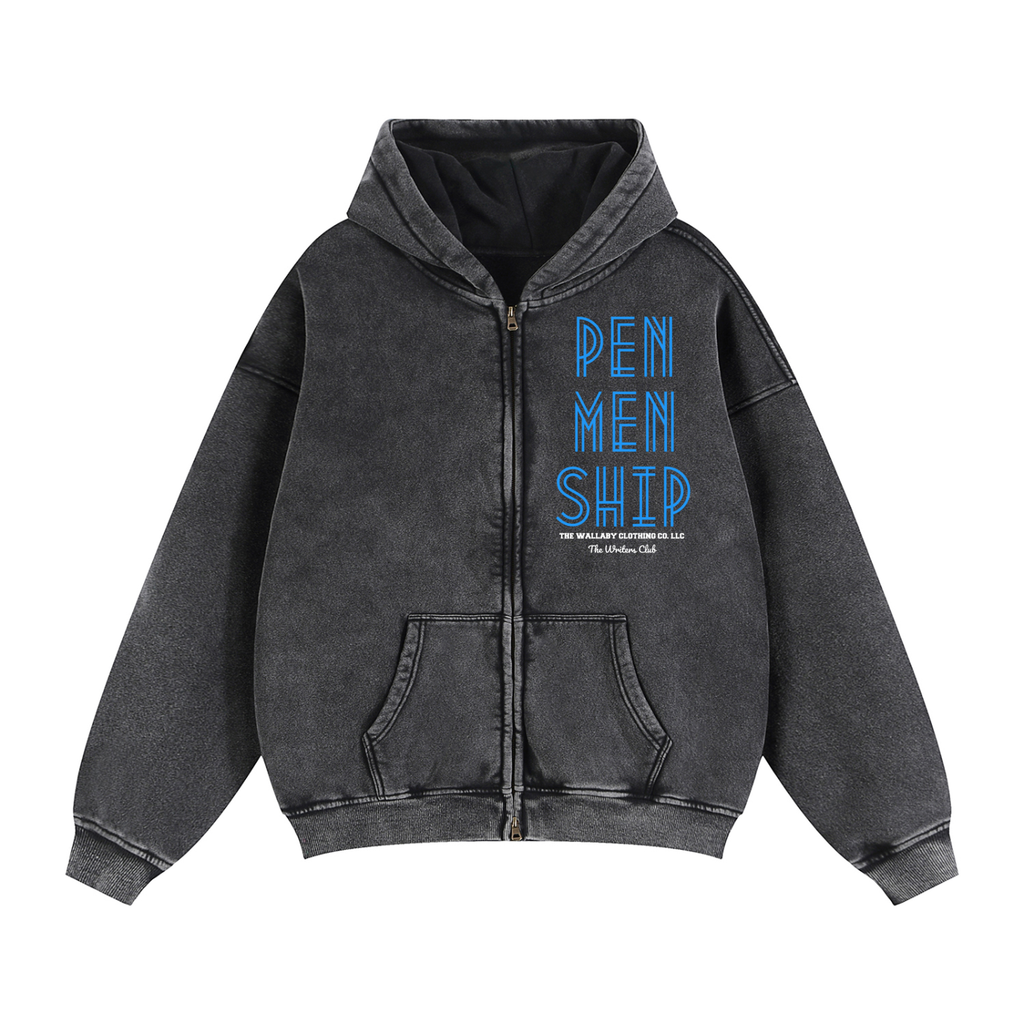 Zip-Through Boxy Fleece Hoodie