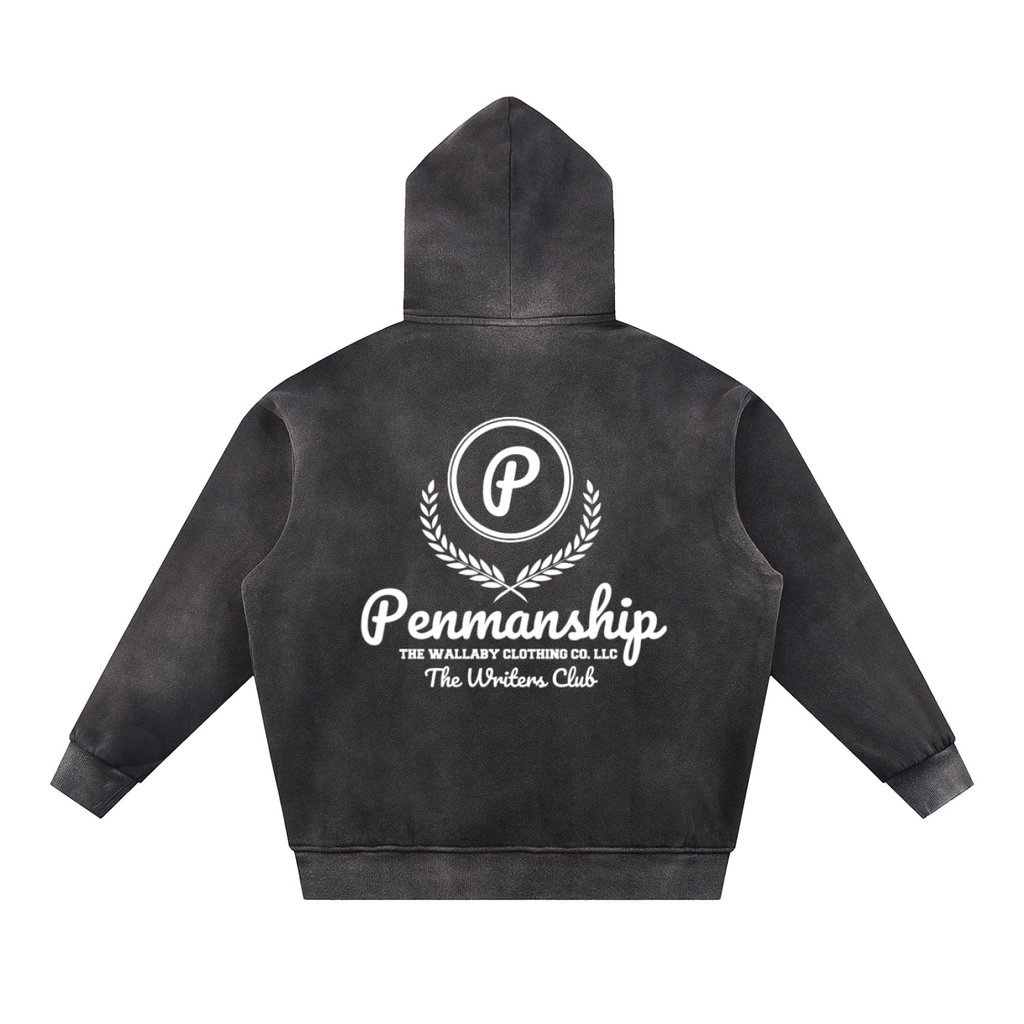 Penmanship Sun Fade Contrast Tape Fleece Hoodie