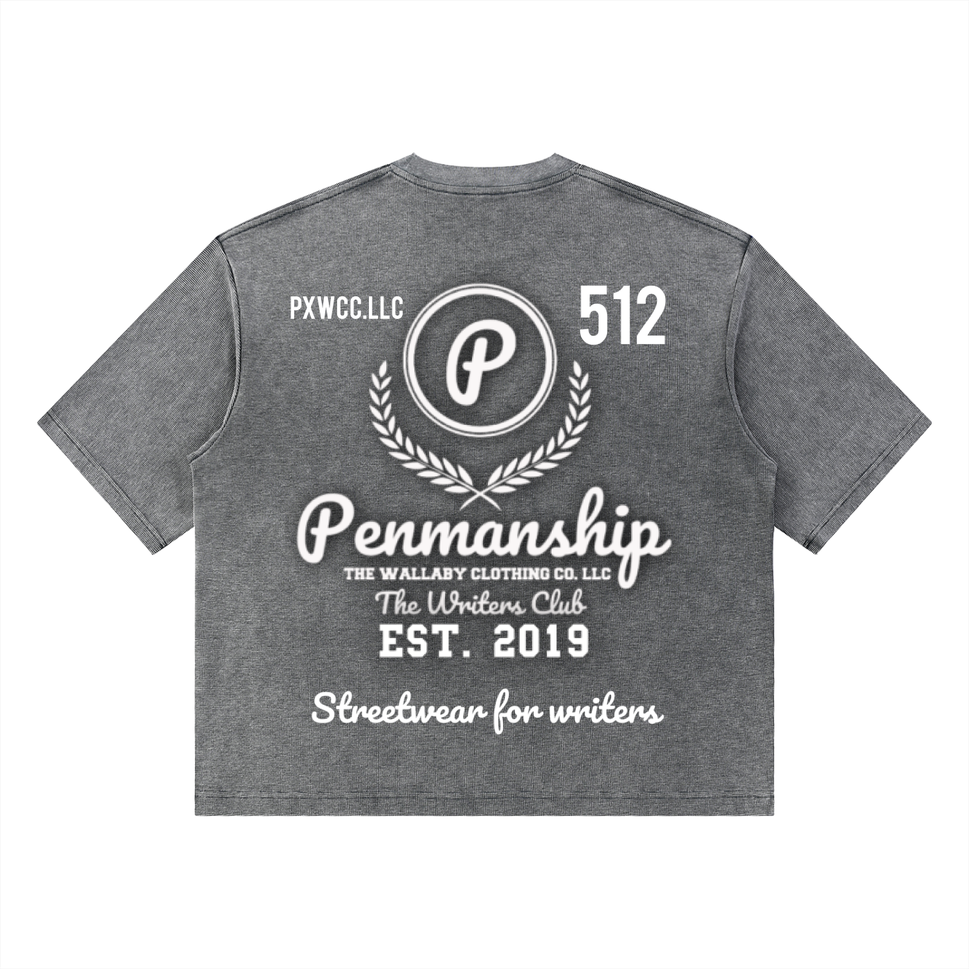 Penmanship "Censored" Unisex Mineral Wash Waffle Boxy T-Shirt
