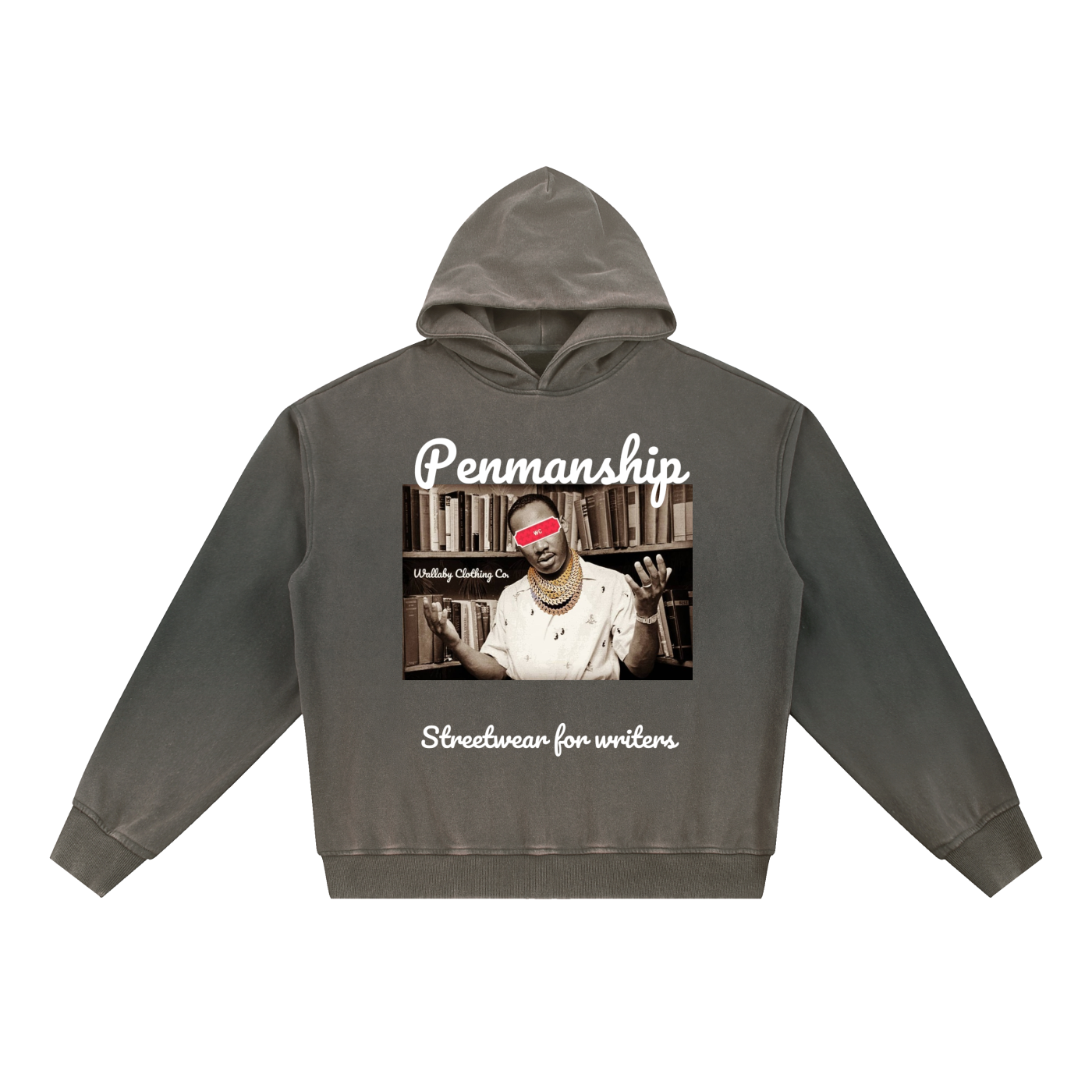 Penmanship Vintage Washed Gradient Fleece Hoodie