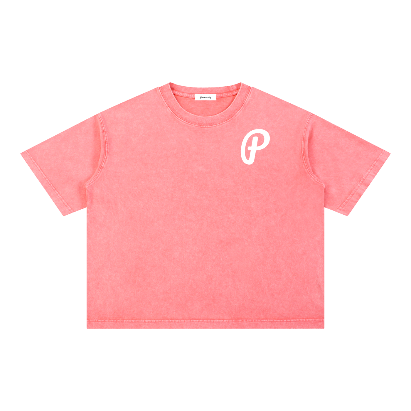 Penmanship Mineral Wash Boxy Cotton T-Shirt