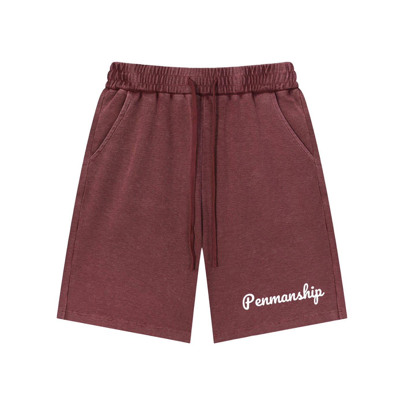 Penmanship Mineral Wash Waffle Knit Shorts