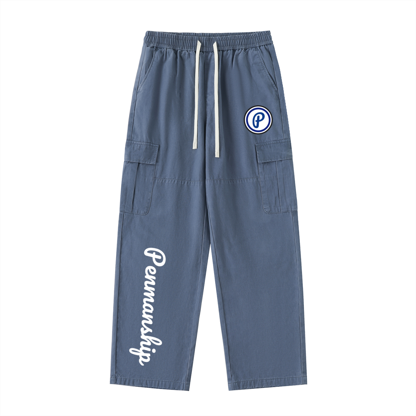 Penmanship Drawstring Waist Straight-Leg Cargo Pants