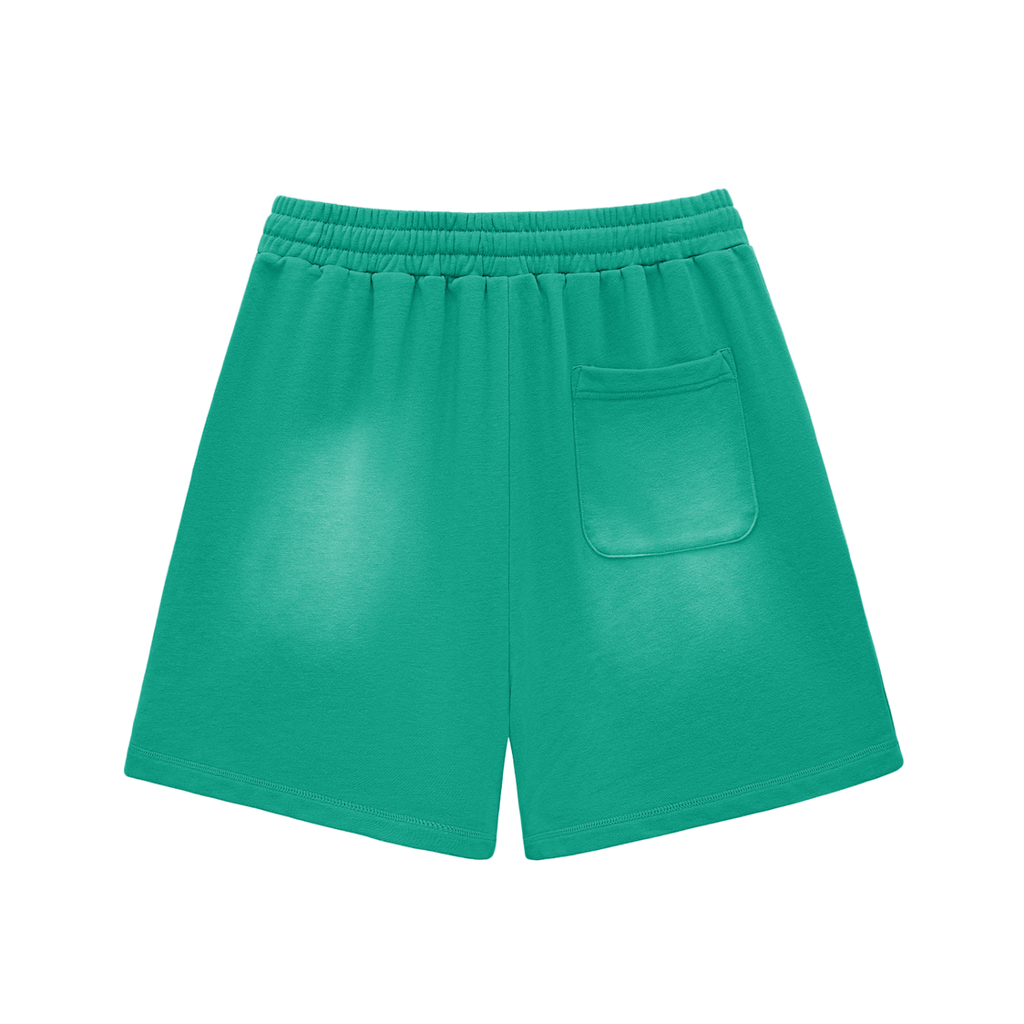 Penmanship Sun Fade Raw Edge Cotton Shorts