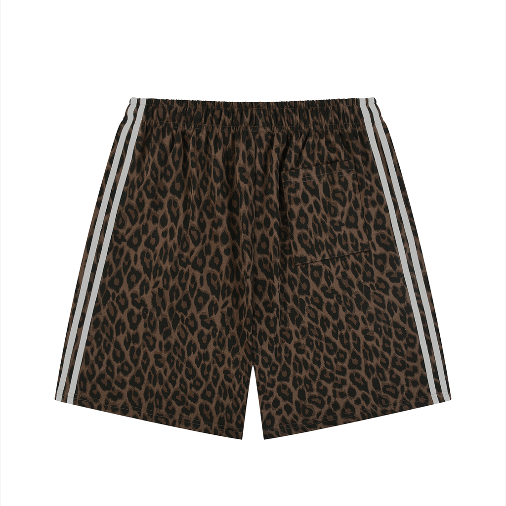 Penmanship Unisex Heavyweight Leopard Drawstring Shorts