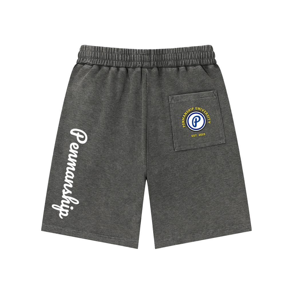 Penmanship Mineral Wash Waffle Knit Shorts