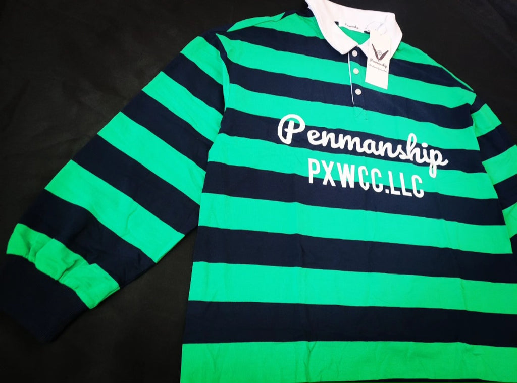 Penmanship Color Block Stripe Polo Shirt
