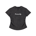Penmanship Vintage Washed Bodycon Cotton T-Shirt