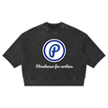 Penmanship Unisex Mineral Wash Boxy Raw Edge T-Shirt