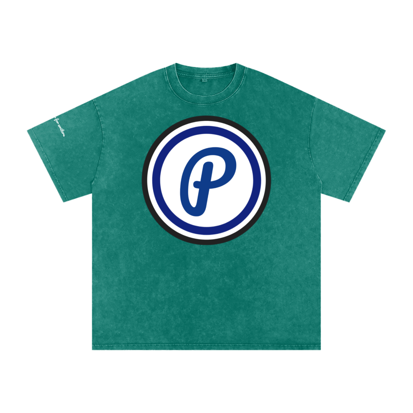 Penmanship Snow Washed Oversized Cotton T-Shirt