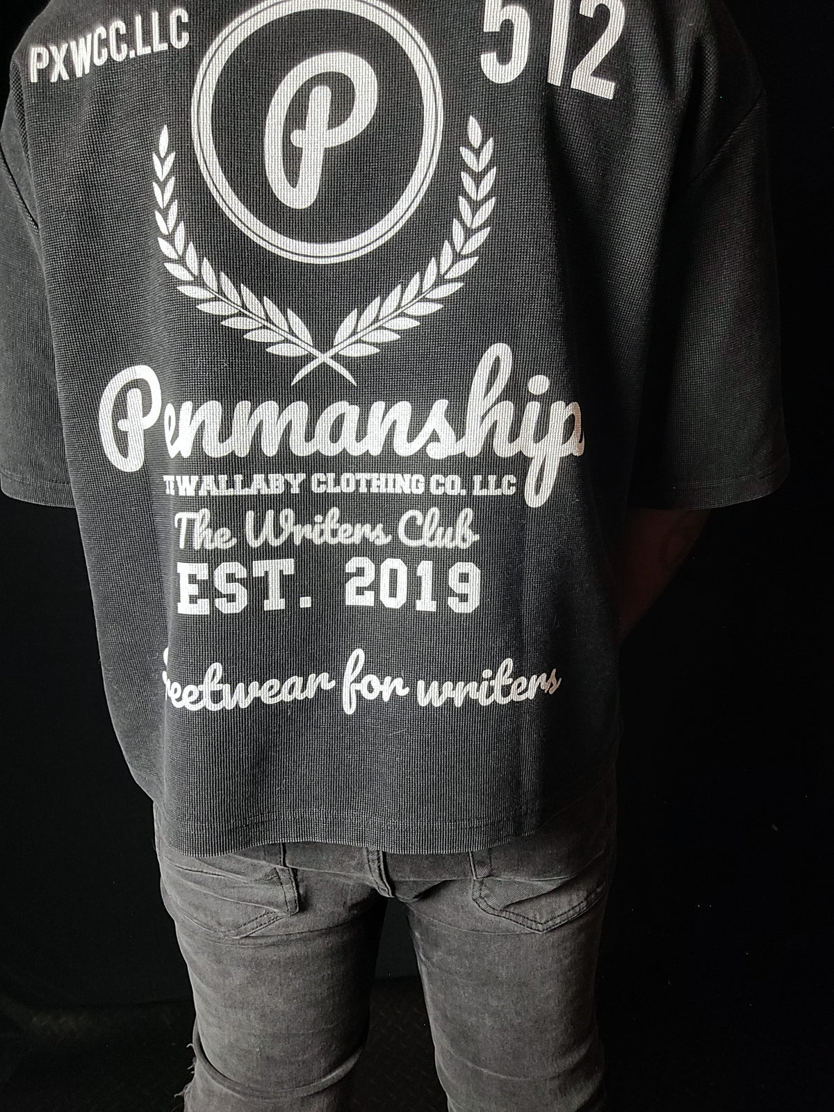 Penmanship "Censored" Unisex Mineral Wash Waffle Boxy T-Shirt