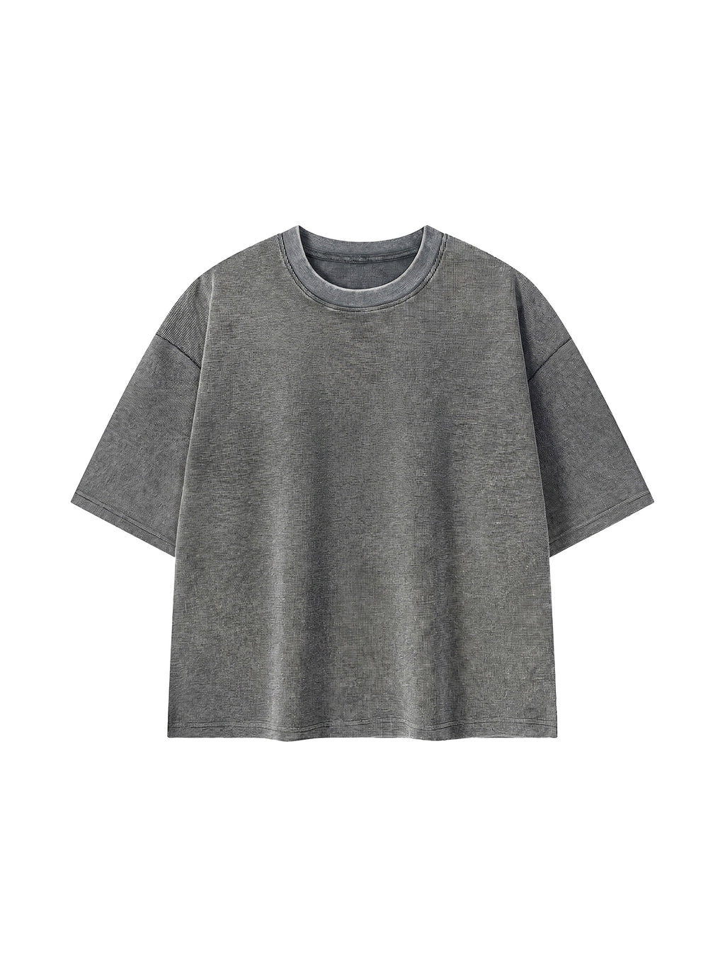 Penmanship Unisex Mineral Wash Waffle Boxy T-Shirt