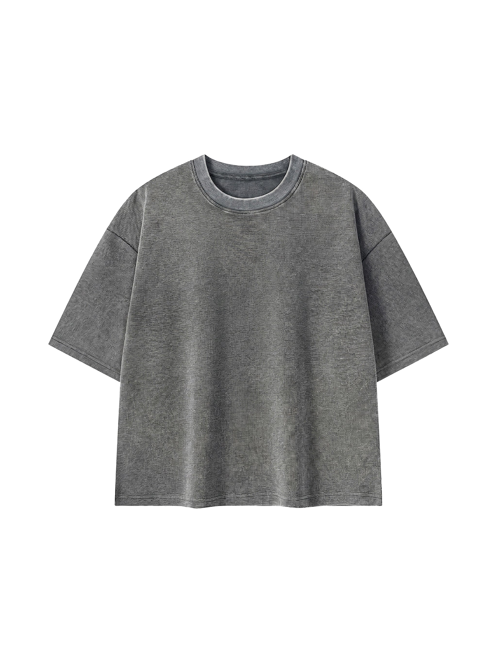Penmanship Unisex Mineral Wash Waffle Boxy T-Shirt