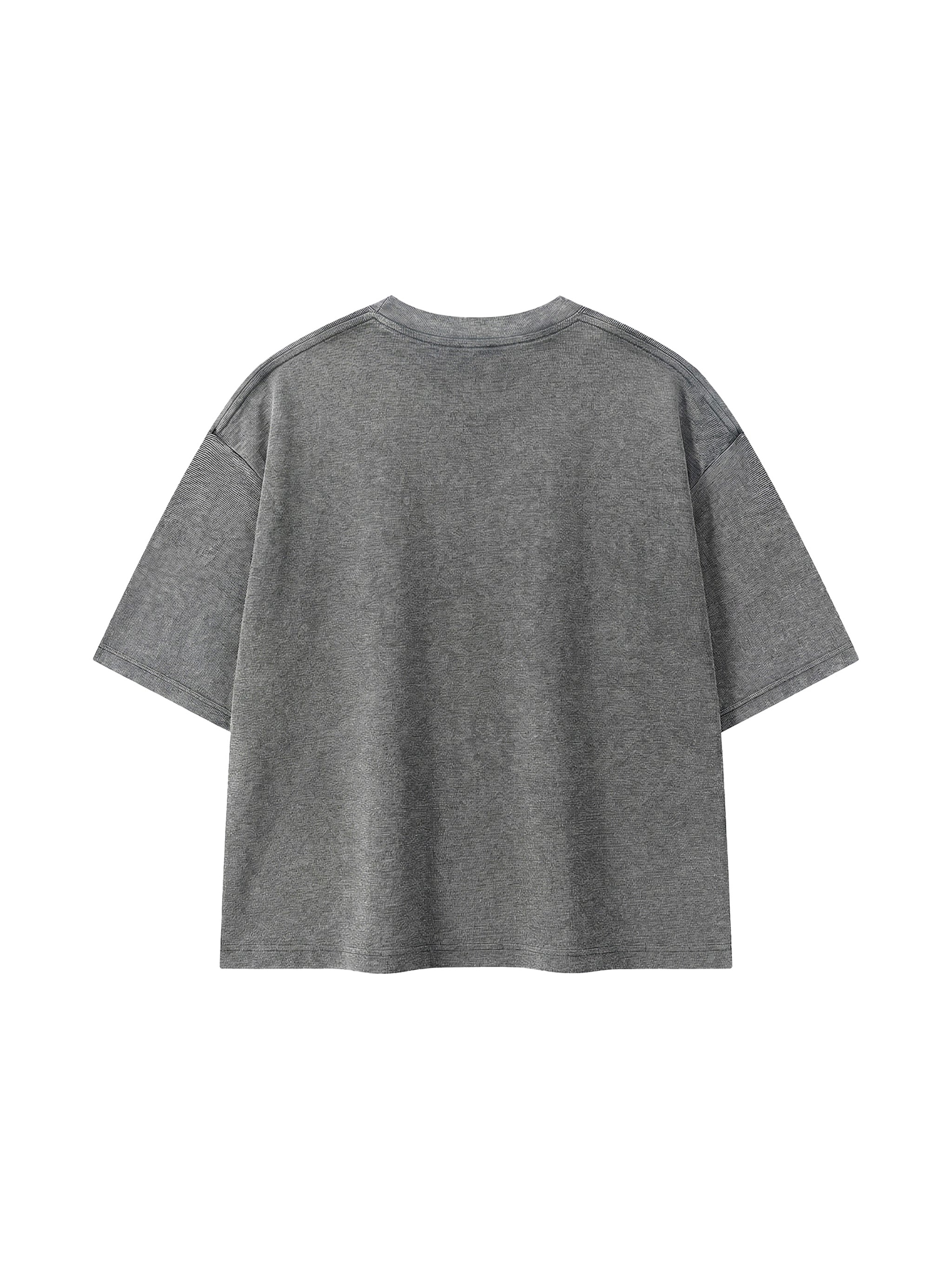 Penmanship Unisex Mineral Wash Waffle Boxy T-Shirt